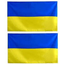 Комплект 2шт Великий прапор України 135х90 см, Синьо-жовтий