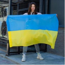 Комплект 2шт Великий прапор України 135х90 см, Синьо-жовтий