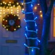 Вулична гірлянда нитка 8м від мережі, 80LED, Синій, белый провод
