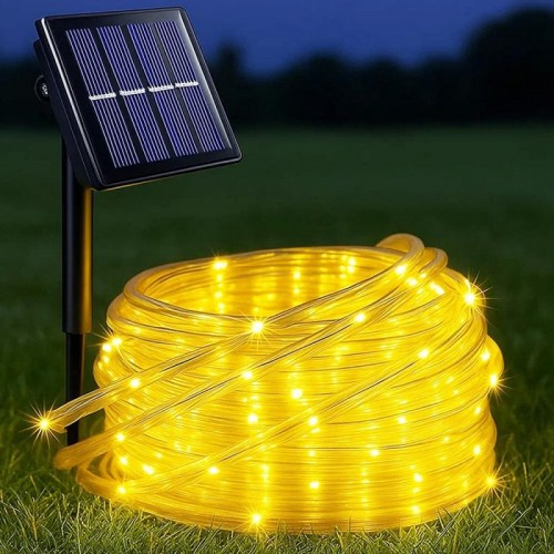 Гірлянда на сонячній батареї, 10м, 100LED, Теплий білий