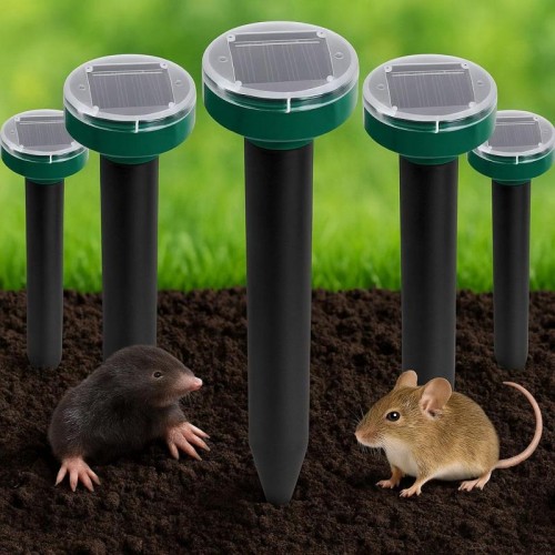 Комплект 5 шт Ультразвуковой отпугиватель кротов, грызунов Garden Pro