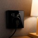 Розетка з USB + Type-C, WallPad, Чорна