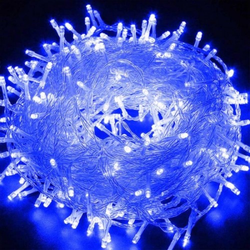 Светодиодная гирлянда Нить от сети 18м, 400LED, Синий