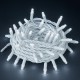 Уличная гирлянда нитка 8м от сети, 80LED, Холодный белый, белый провод