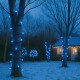 Уличная гирлянда нитка 8м от сети, 80LED, Синий, Черный провод