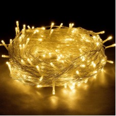 Світлодіодна гірлянда від мережі, 500 LED, прозорий дріт, Теплий білий