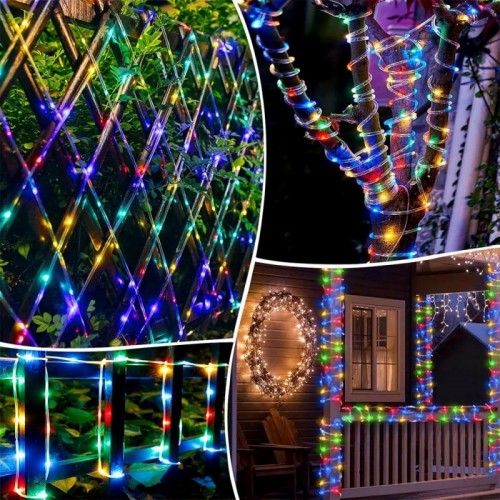 Гірлянда на сонячній батареї, 10м, 100LED, Різнокольоровий Гірлянда на сонячній батареї, 10м, 100LED, Різнокольоровий