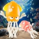 Детская игрушка танцующий осьминог + удочка, от USB, Желтый