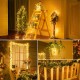 Гирлянда фейерверк от сети 10м, 300LED+пульт, Теплый белый