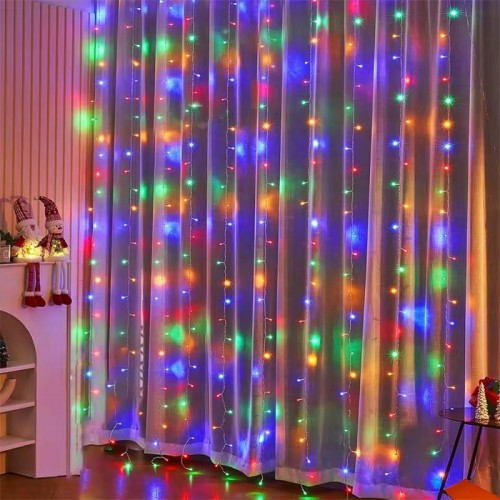 Новорічна гірлянда Штора від мережі, 3х2м, 240Led, Мультиколор, MA422