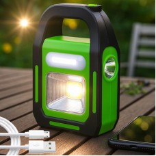Ліхтарик на сонячній батареї HB-9708 COB+LED 2400mAh з USB