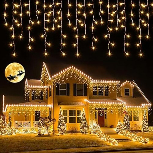 Гірлянда Бахрома від мережі, 12м, 200LED, Теплий білий Гірлянда Бахрома від мережі, 12м, 200LED, Теплий білий