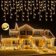 Гірлянда Бахрома від мережі, 12м, 200LED, Теплий білий