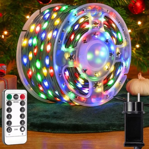 Новорічна гірлянда Роса від мережі, 50м (500 LED) + пульт, RGB