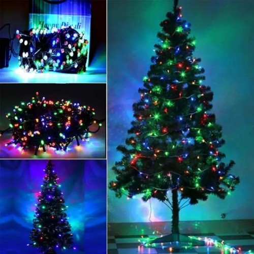 Вулична гірлянда Нитка від мережі, 50м, 800LED, Різнокольоровий