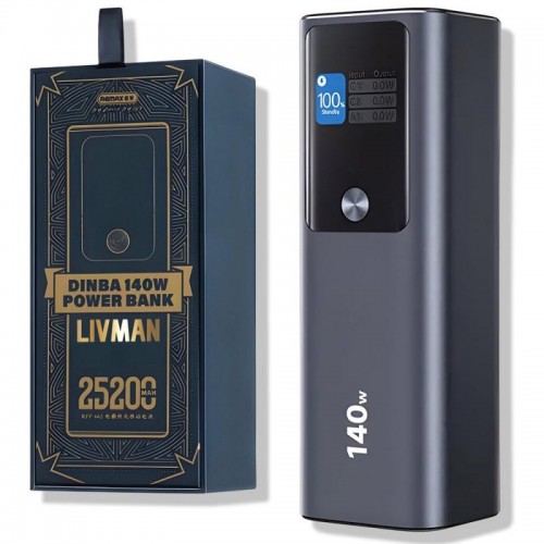 Повербанк 25200mAh, PD 140W+QC 22,5W, Remax RPP-662