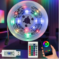 Світлодіодна стрічка 10м USB з Bluetooth та пультом BL-5V-USB — купити RGB стрічку для інтер'єру