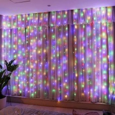 Світлодіодна гірлянда Штора 3х2м 200LED різнокольорова від мережі
