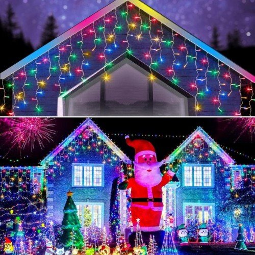 Гірлянда Бахрома від мережі, 12м, 200LED, Різнокольоровий Гірлянда Бахрома від мережі, 12м, 200LED, Різнокольоровий
