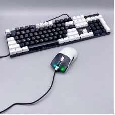 Дротова клавіатура мембранна з підсвіткою RGB + мишка USB XSTRIKE X-1011