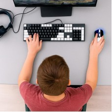 Дротова клавіатура мембранна з підсвіткою RGB + мишка USB XSTRIKE X-1011