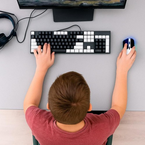 Дротова клавіатура мембранна з підсвічуванням + мишка RGB USB XSTRIKE X-1011