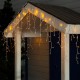 Гірлянда Бахрома від мережі, 12м, 200LED, Теплий білий