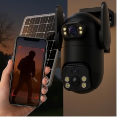 Вуличная камера відеоспостереження 4G з сонячною панеллю VQ005 Solar PTZ 6MP