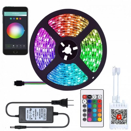 LED лента от сети, 5м + пульт и блок питания