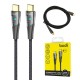 Кабель Type-C - Type-C 1,5м, 65W, тканинне обплетення, DC217TT15B