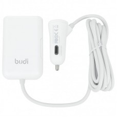 Автомобільний зарядний пристрій 4 USB, 1,8м, Білий, M8J068 Budi