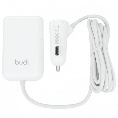 Автомобильное зарядное устройство 4 USB, 1,8м, Белый, M8J068