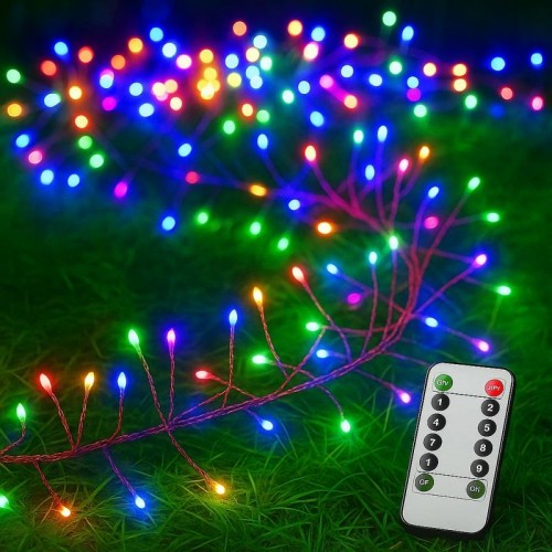 Гирлянда фейерверк от сети 10 м, 300 LED+пульт, Мультицветный