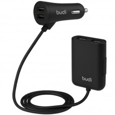 Автомобильное зарядное устройство 4 USB, 1,8м, Черный, M8J068