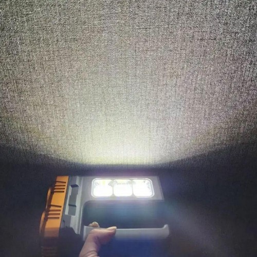 Світлодіодний акумуляторний ручний ліхтар із USB, повербанком та сонячною панеллю BL 7701A COB