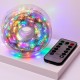 Гірлянда від мережі, 100м, 400LED, білий провід + пульт, Різнокольоровий