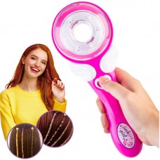 Машинка для плетіння косичок Hair Machine на батарейках рожева