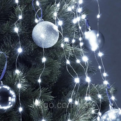 Гірлянда Штора Роса від мережі 3*3 м 300LED + з'єднувач, Xmas W-9, Холодний білий