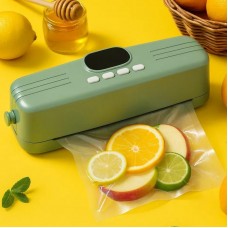 Вакууматор для продуктів + пакети, з USB, 60 КПа, Зелений