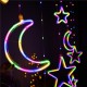 Гірлянда штора від мережі 3м Місяць та Зірки 9шт Copper curtain ball lamp Xmas 9M-1, Мультиколор