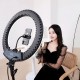 Кільцева LED лампа 45см + чохол, 3000-6500K, від мережі, HQ18
