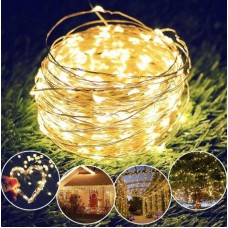 Гірлянда Роса від USB, 5 м, 50 LED +пульт, Теплий білий
