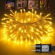 Світлодіодна гірлянда 220V, 100 LED на білому проводі, Теплий білий