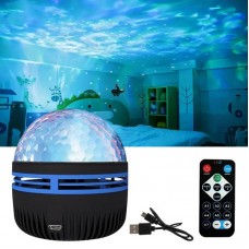 Нічник-проектор LED Q6 STAR LIGHT з пультом USB чорний