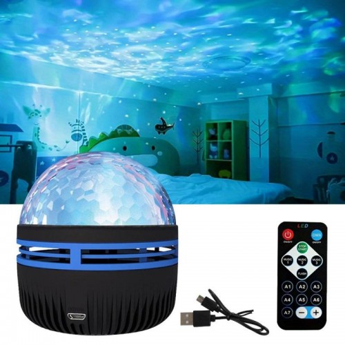 Нічник проектор з пультом від USB, LED Q6 STAR LIGHT 2503