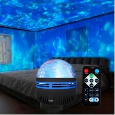 Нічник-проектор LED Q6 STAR LIGHT з пультом USB чорний