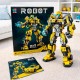 Конструктор трансформер Robot 2в1 805 деталей грузовик с движущимися деталями, Желтый