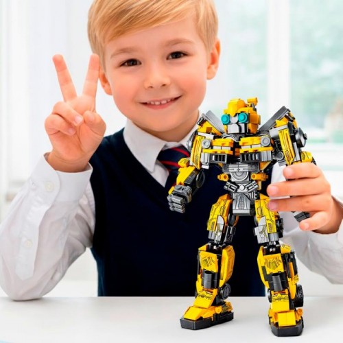 Конструктор трансформер Robot 2в1 805 деталей грузовик с движущимися деталями, Желтый Конструктор трансформер Robot 2в1 805 деталей грузовик с движущимися деталями, Желтый