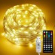 Гирлянда от USB, 20м, 200 LED + Пульт, Теплый белый