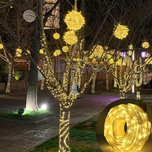 Гирлянда от USB, 20м, 200 LED + Пульт, Теплый белый